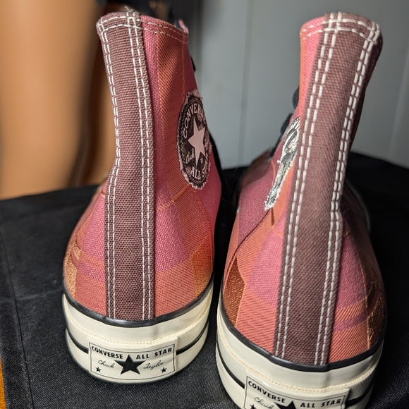 Men's Pink and white Converse trainers Size 11.5 - Picture 6 of 8